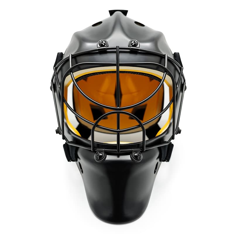 Aangepaste roestvrijstalen Cat-Eye veldhockey keeperhelm