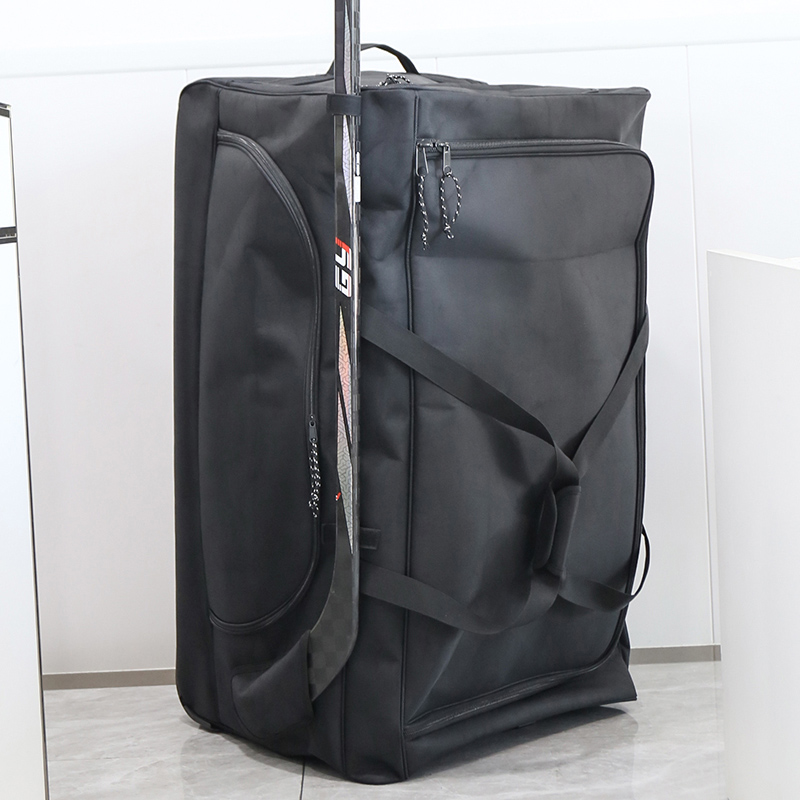 Aanpasbare extra grote ijshockeytas op wielen