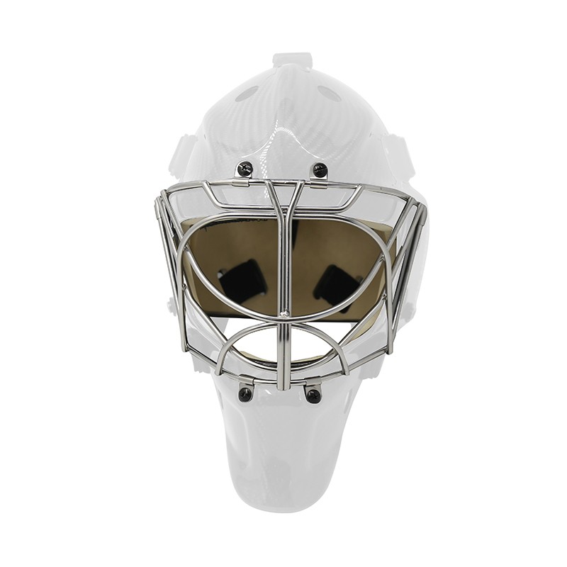 Witte Cat Eyes Hockey Keeperhelm